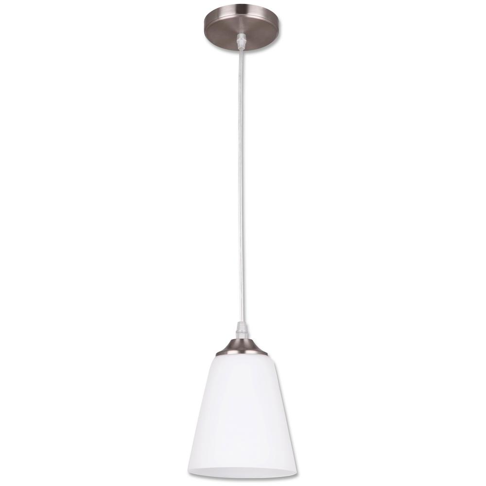 Beldi Seattle Collection 1 Light Satin Nickel Pendant Fixture Opal Gl Beldi Seattle Collection 1 Light Satin Nickel Pendant Fixture Opal Gl