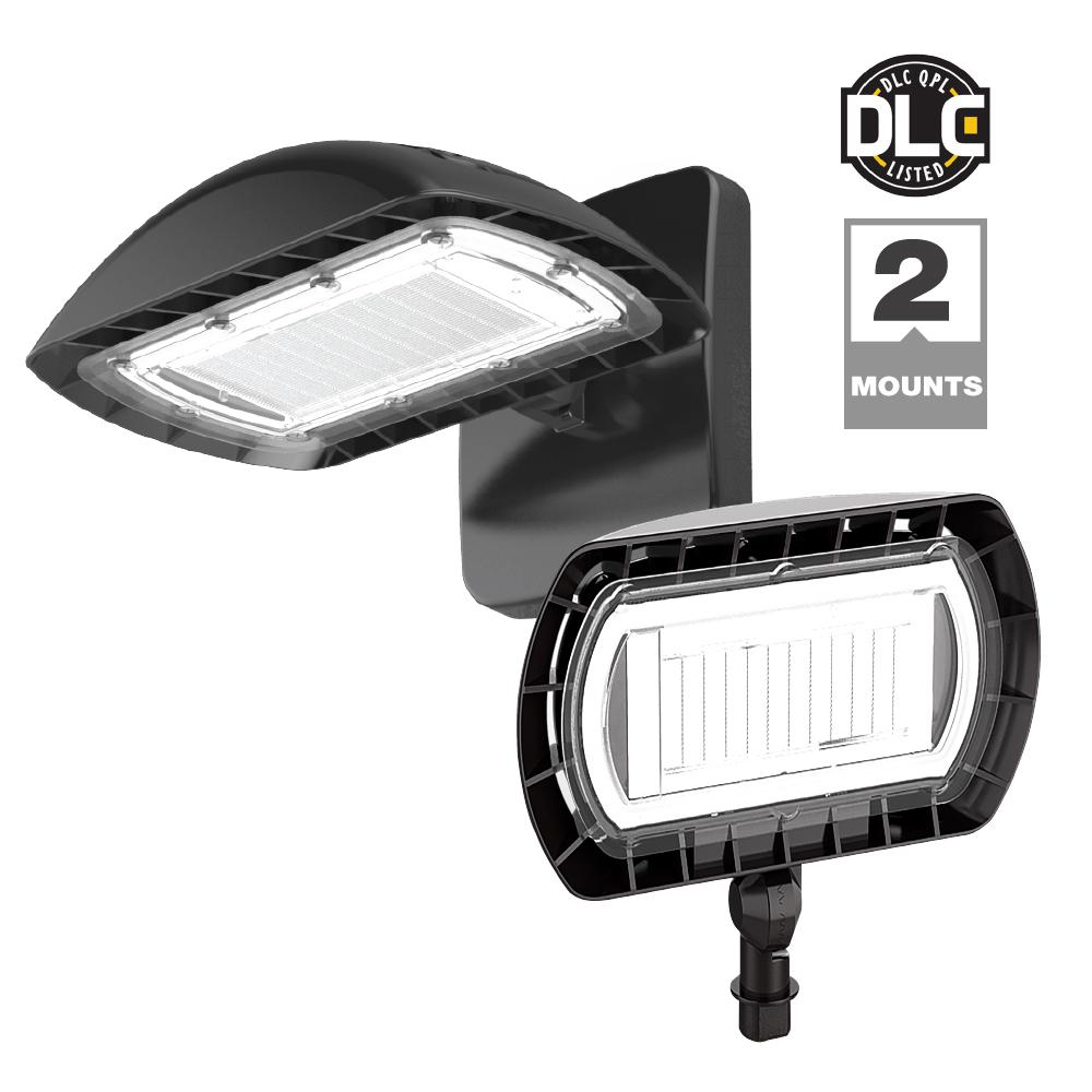 Flood And Spot Lights Bronze Outdoor Security Lighting Dark Bronze Outdoor Integrated Led High Output Flood Light With Wall Pack Mount Kit