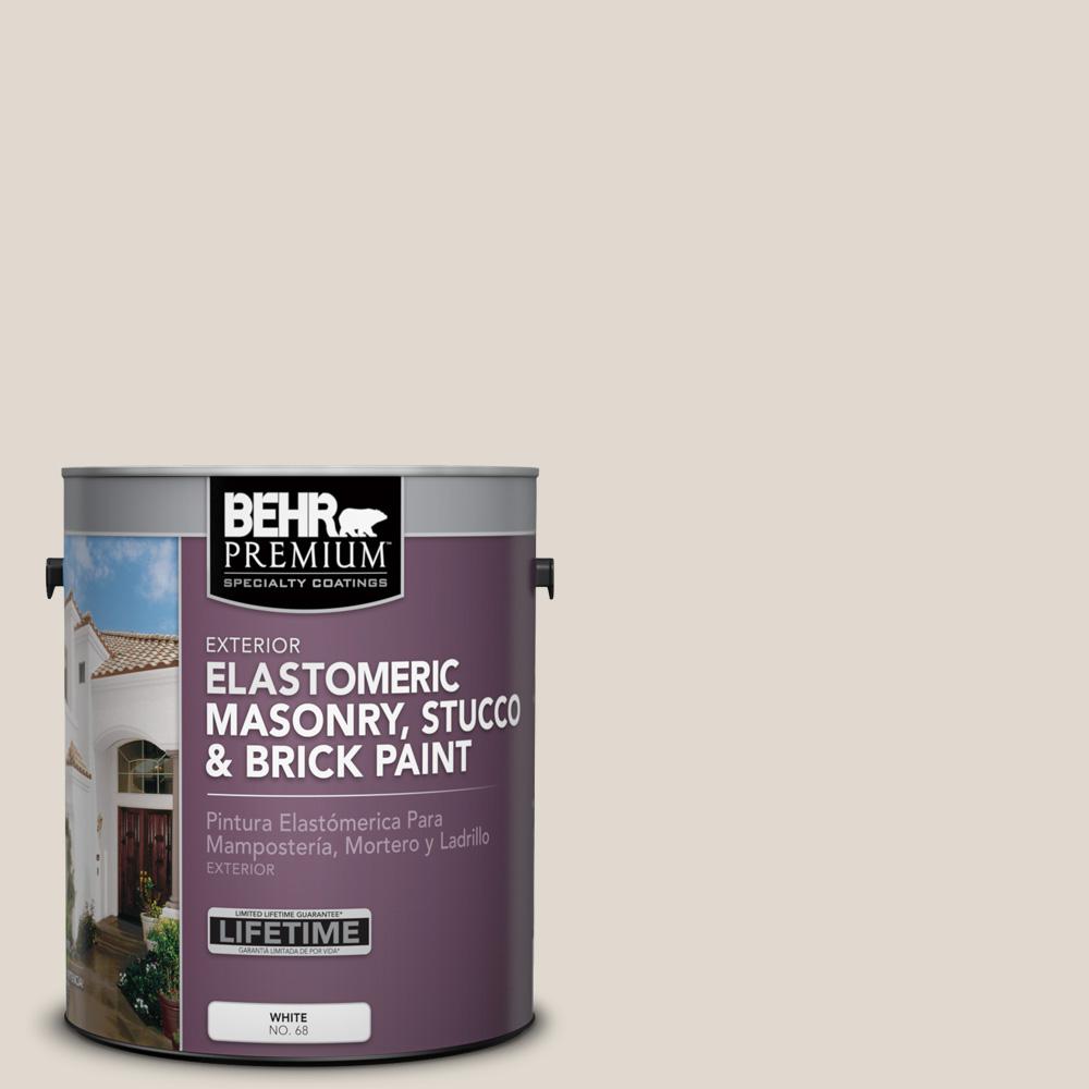 Behr Premium 1 Gal Pfc 72 White Cloud Elastomeric Masonry Stucco Pfc 72 White Cloud Elastomeric Masonry Stucco And Brick Exterior Paint