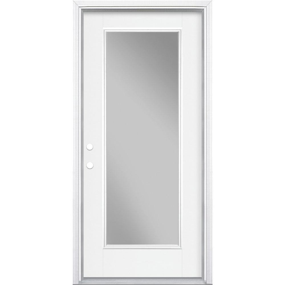 Masonite 36 In X 80 In Full Lite Right Hand Inswing Primed
