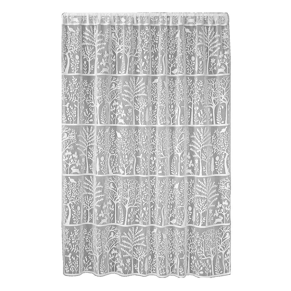 Heritage Lace Rabbit Hollow White Curtain 60 In W X 84 L