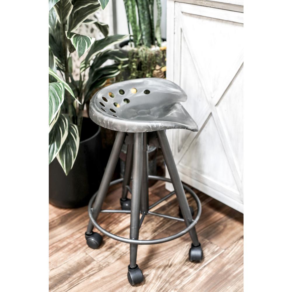Padded Stool On Wheels Best 2018 Stool Wheels Seat Rolling Adjule Padded Fake Leather Tractor