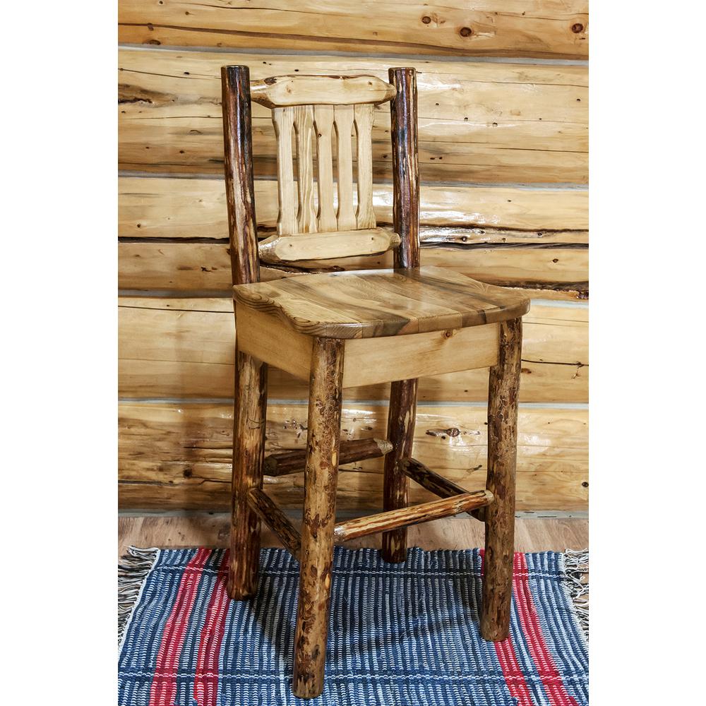 Montana Woodworks MWGCBN Glacier Country Collection Backless Barstool