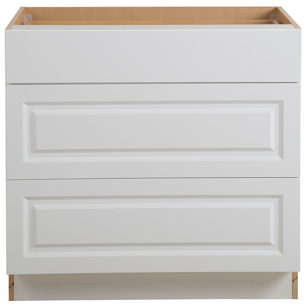 Hampton Bay Benton Assembled 36x35x24 5 In Base Cabinet With 3