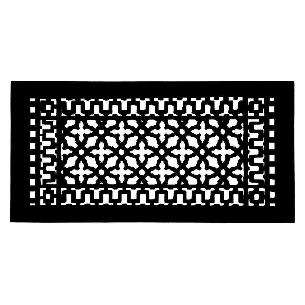 Reggio Registers Scroll 20 In X 9 In Aluminum Grille With Mounting Holes Black 1122 Abh The Home Depot