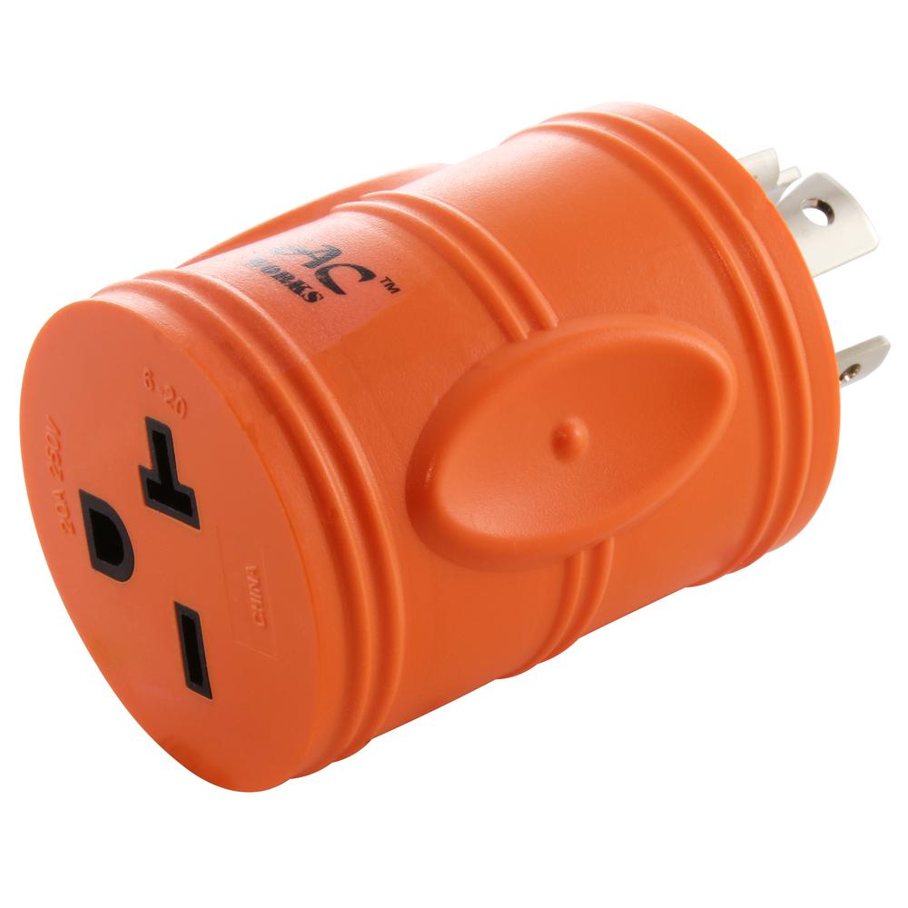 Parkworld 885231 Generator 4-Prong L14-20 Plug 20 AMP Male to Welding L6-20 Receptacle 20A Female