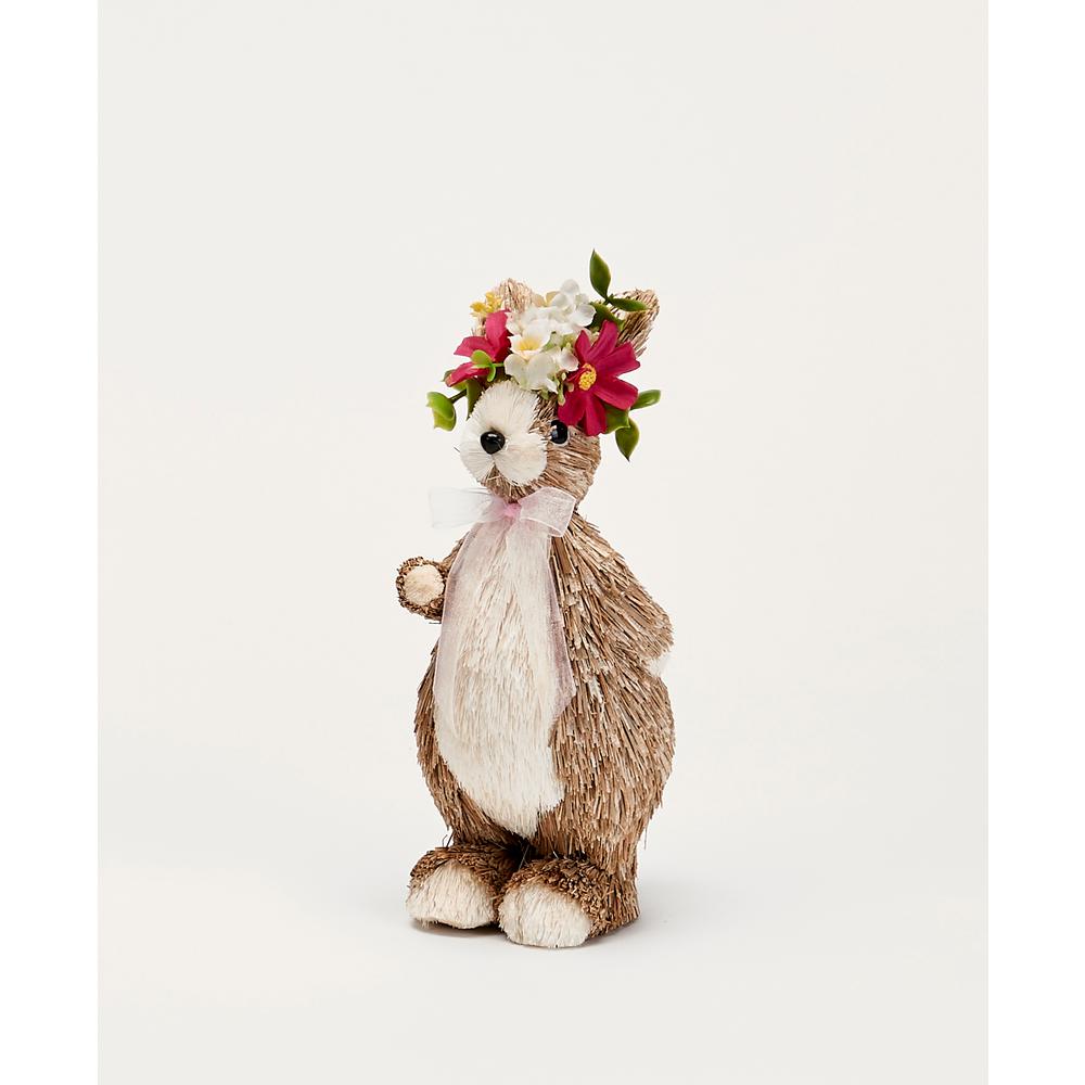 17" Standing Bunny In Dress With Basket, (Model: 3206