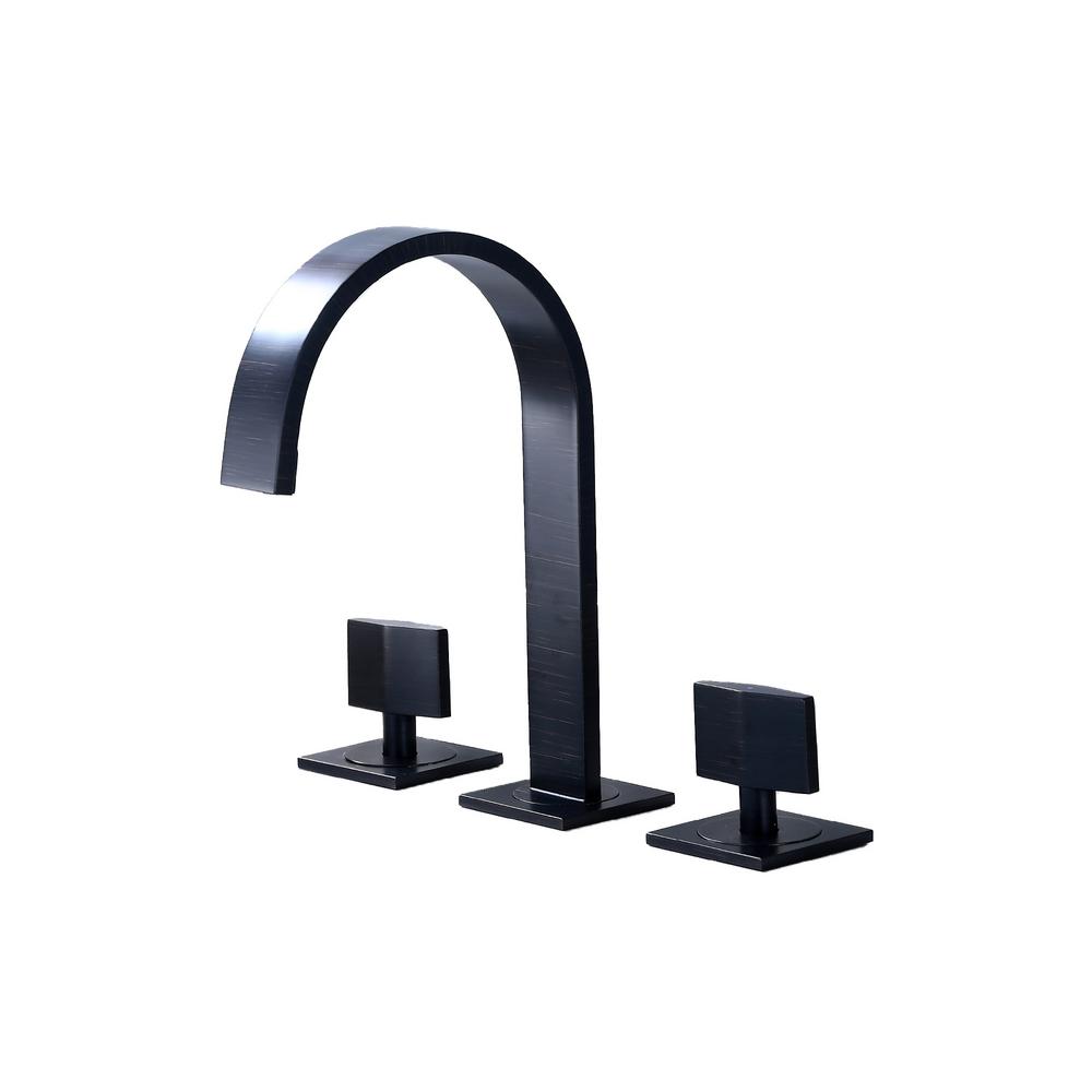 Luxier 8 In Widespread 2 Handle Contemporary Bathroom Faucet With