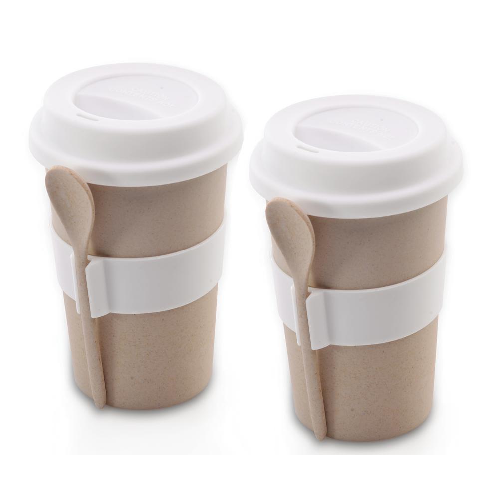 Berghoff 8 Oz Cooknco Cream Coffee Mug With Spoon Set Of 2 Berghoff 8 Oz Cooknco Cream Coffee Mug With Spoon Set Of 2 2211864 The Home Depot