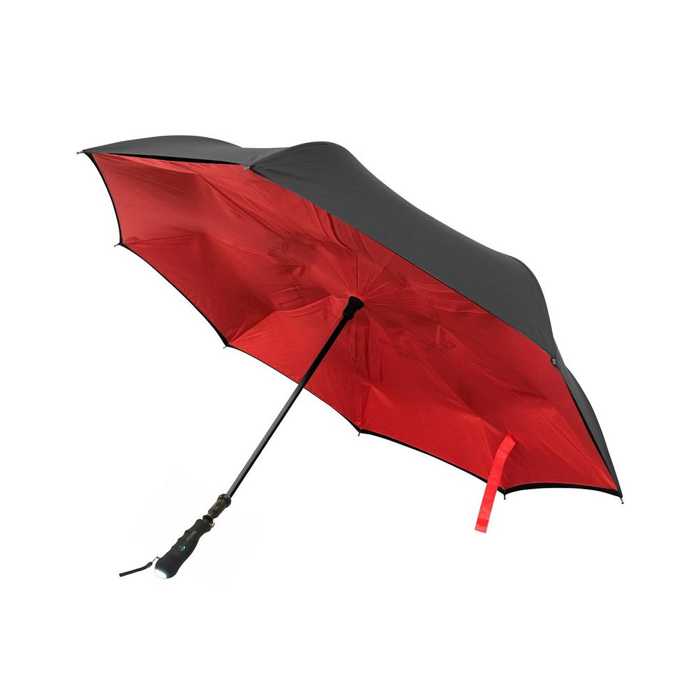 red rain umbrellas