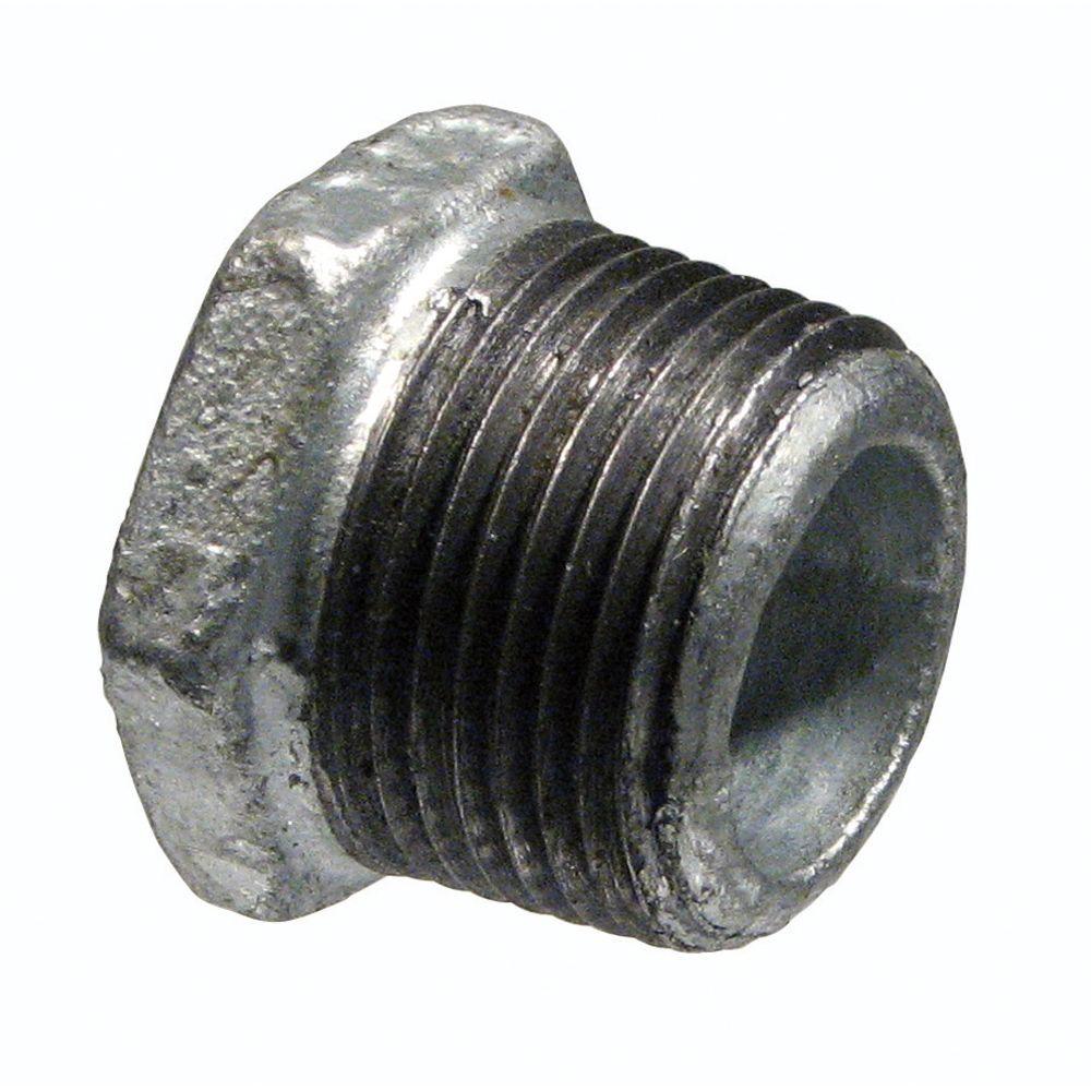Mueller Streamline 1 1 2 In X 3 4 In Galvanized Malleable Iron Mpt X Fpt Hex Bushing 511 974hn The Home Depot
