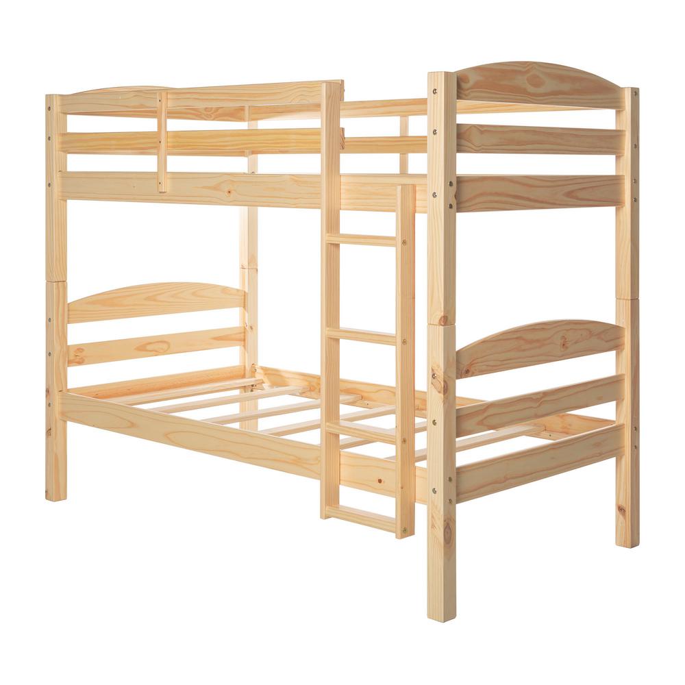Walker Edison Furniture Company Ina Twin Over Natural Wood Walker Edison Furniture Company Ina Twin Over Natural Wood Bunk Bed Hdwstotnl The Home Depot