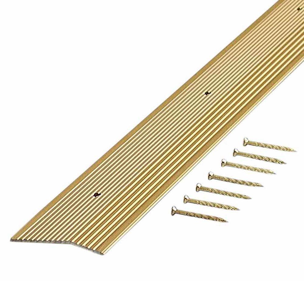 TrafficMASTER Satin Brass Fluted 36 in. x 13/8 in. Carpet Trim18546