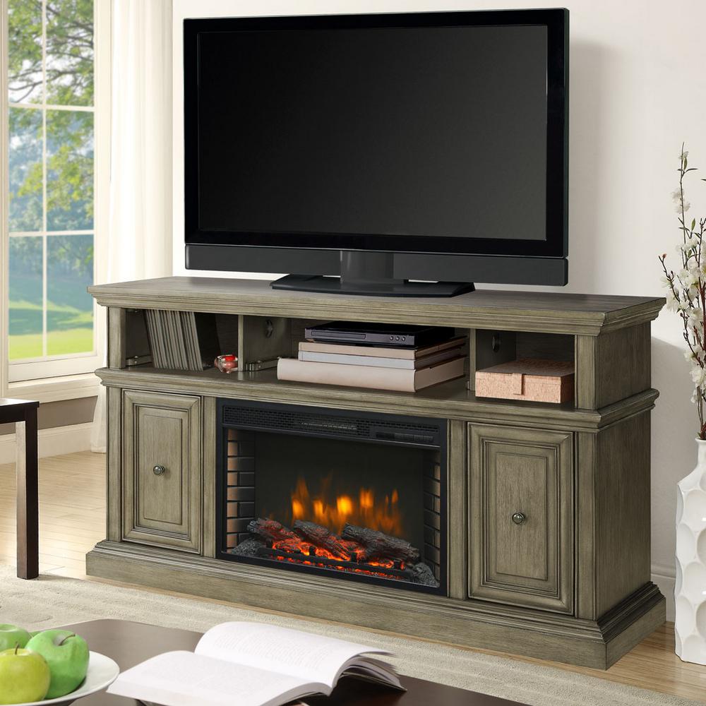 Muskoka McCrea 56 in. Media Electric Fireplace in Dark Weathered Gray-370-148-205-KIT - The Home Depot Warm your home and add ambiance by choosing this classic Muskoka McCrea Media Electric Fireplace in Dark Weathered Gray.
