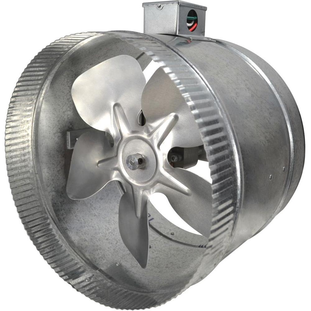 Suncourt 10 in. 2-Speed Inductor Inline Duct Fan with ...