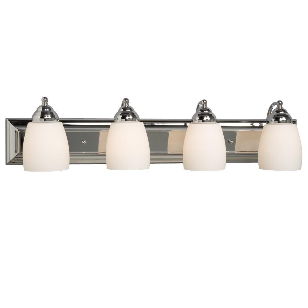 Filament Design Negron 4-Light Chrome Incandescent Bath Vanity Light ...