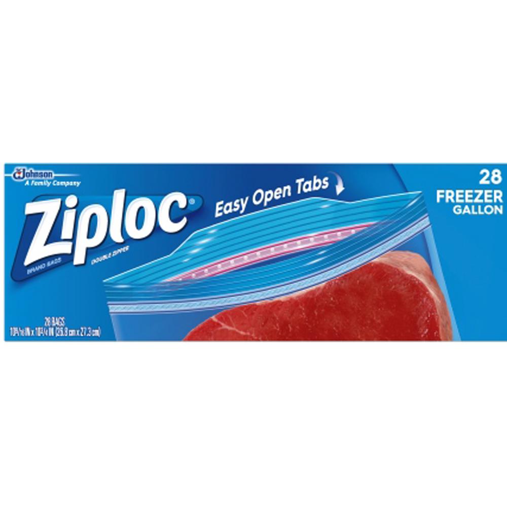 Ziploc Gallon Plastic Freezer Bag 28 9 Pack 00382