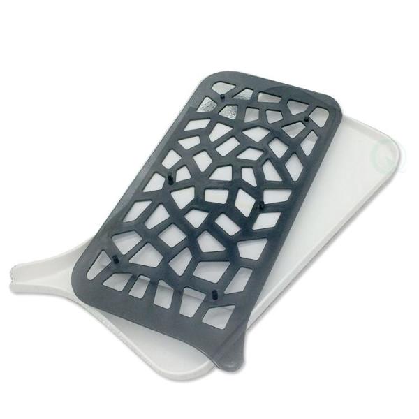 Basicwise Plastic Self Draining Kitchen Counter Dish Rack Drainer, White