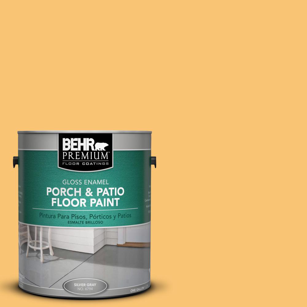 BEHR Premium 1 gal. BIC42 Liquid Gold Gloss Interior/Exterior Porch