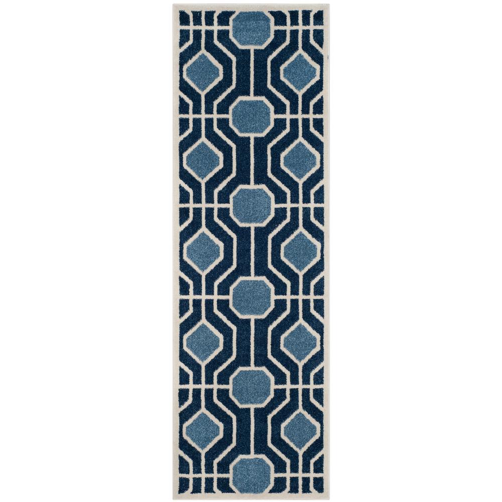 Safavieh Amherst Light Blue/Navy 2 ft. 3 in. x 7 ft. Indoor/Outdoor