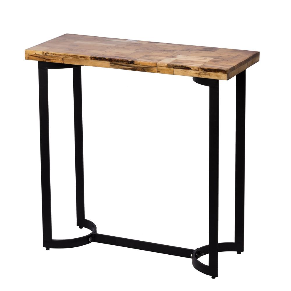 A B Home Urban Industrial Matte Black Console Table 43171 The Home Depot