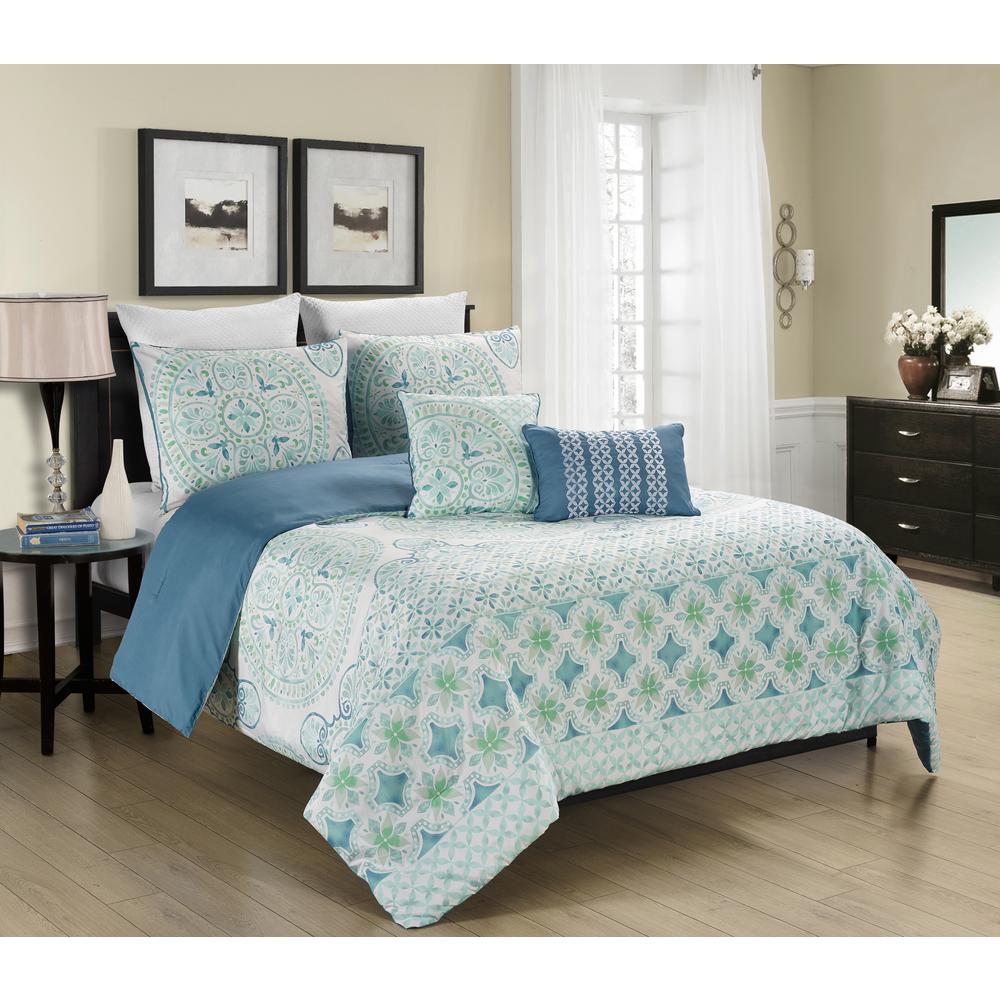 Verusha Aquamarie 5Piece King Reversible Comforter SetM583353 The