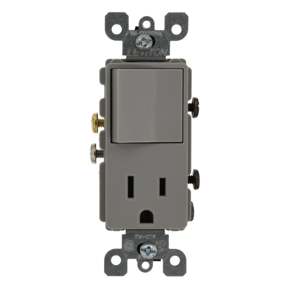 Leviton 15 Amp Decora Commercial Grade Combination Single ... 5625 wiring diagram leviton 