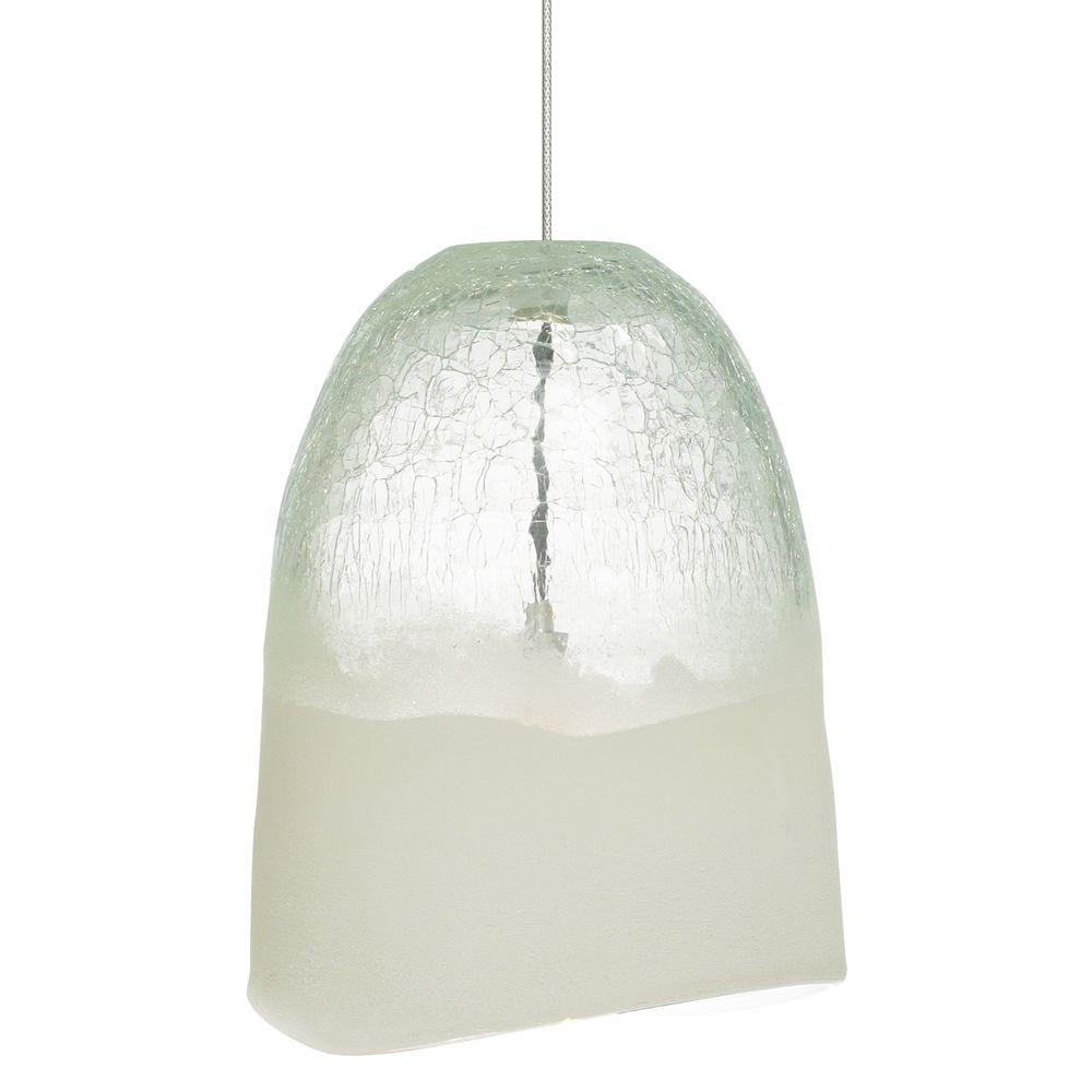 Lbl Lighting Chill 1 Light Satin Nickel Xenon Mini Pendant With Clear Shade