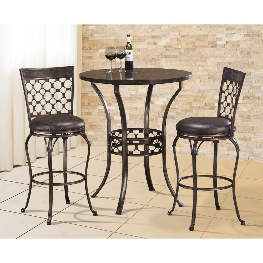 Hillsdale Furniture Parkside 47.75 in. Copper Finish Swivel Cushioned