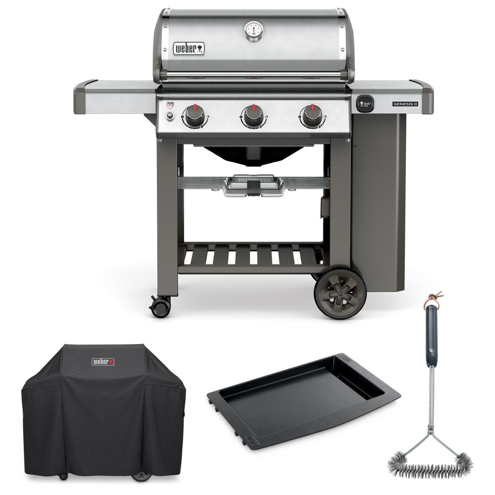 Weber Genesis Ii S 310 Liquid Propane Grill Combo With Brush Weber Genesis Ii S 310 Liquid Propane Grill Combo With Brush Cover