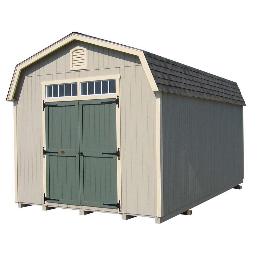 LITTLE COTTAGE CO. Colonial Woodbury 12 ft. x 20 ft. Wood Storage Building DIY Kit with 6 ft