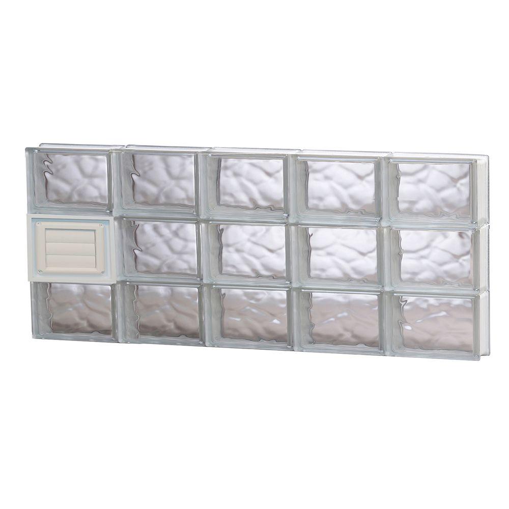 Clearly Secure 38.75 in. x 17.25 in. x 3.125 in. Wave Pattern Frameless