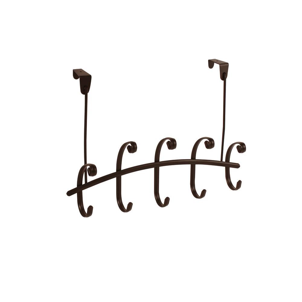 Spectrum Over The Door Hook Home Storage Hooks L Decorative 5 Hook Over The Door Rack