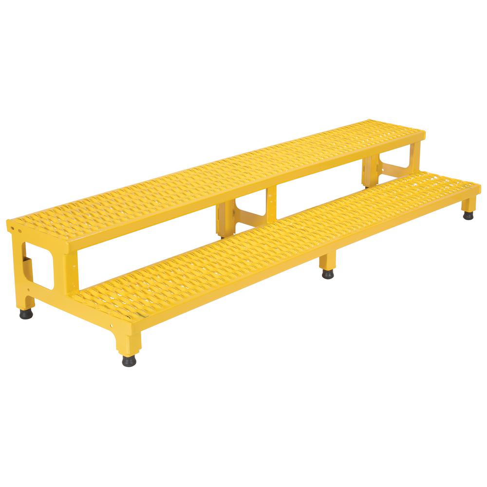 Vestil 72 inch x 23 inch 2-Step Adjustable Step Stand by Vestil