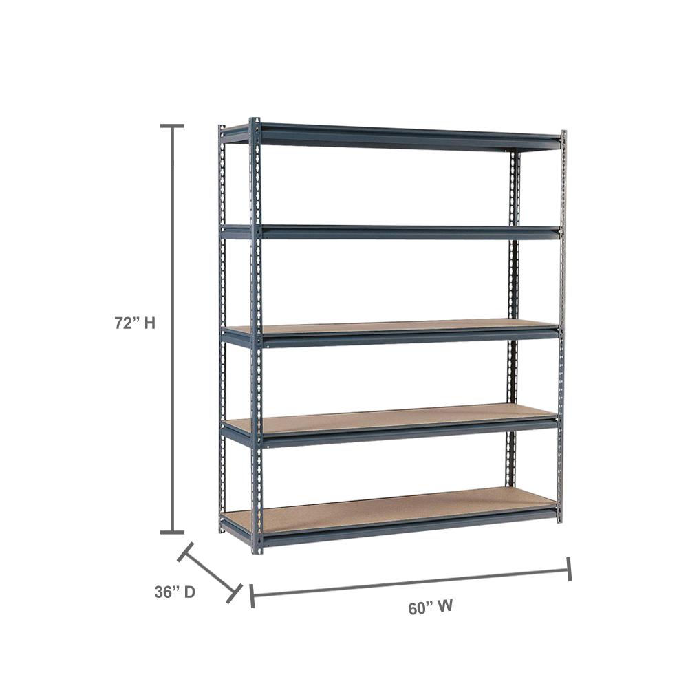 Edsal 72 In H X 60 In W X 36 In D Steel Commercial Shelving Unit In Gray Ur3660 The Home Depot