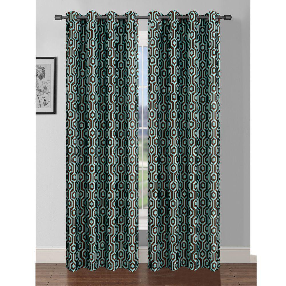 Raphael Heathered Faux Linen Extra Wide 54 X 84 In Grommet Curtain