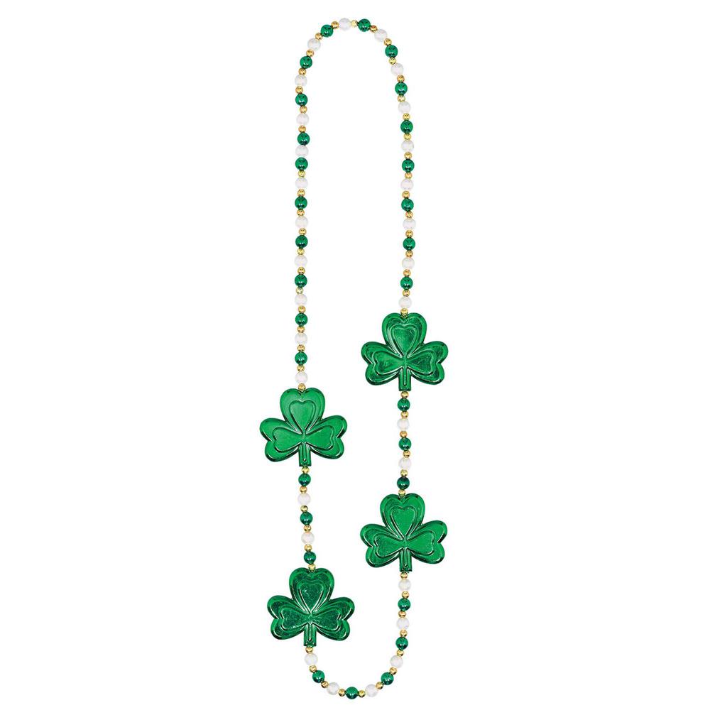 Amscan Shamrock and Pearl St. Patrick's Day Bead Necklaces (3-Pack ...