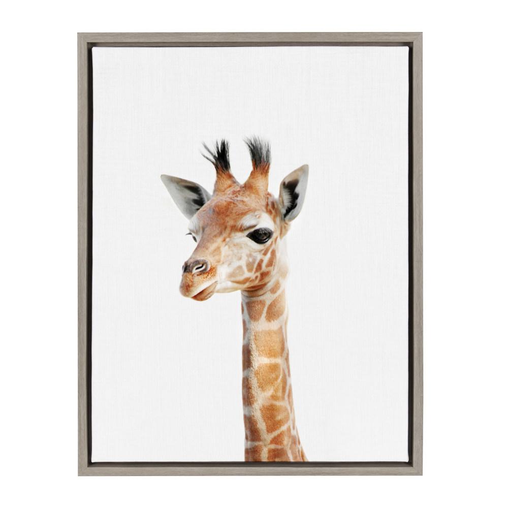 Kate and Laurel Sylvie "Animal Studio Giraffe" by Amy Peterson Framed