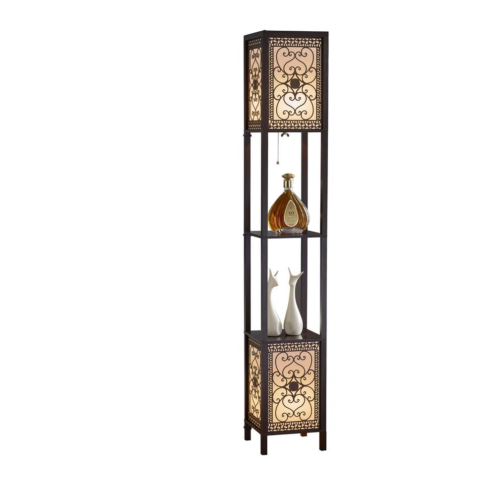 tall lamp with shelves