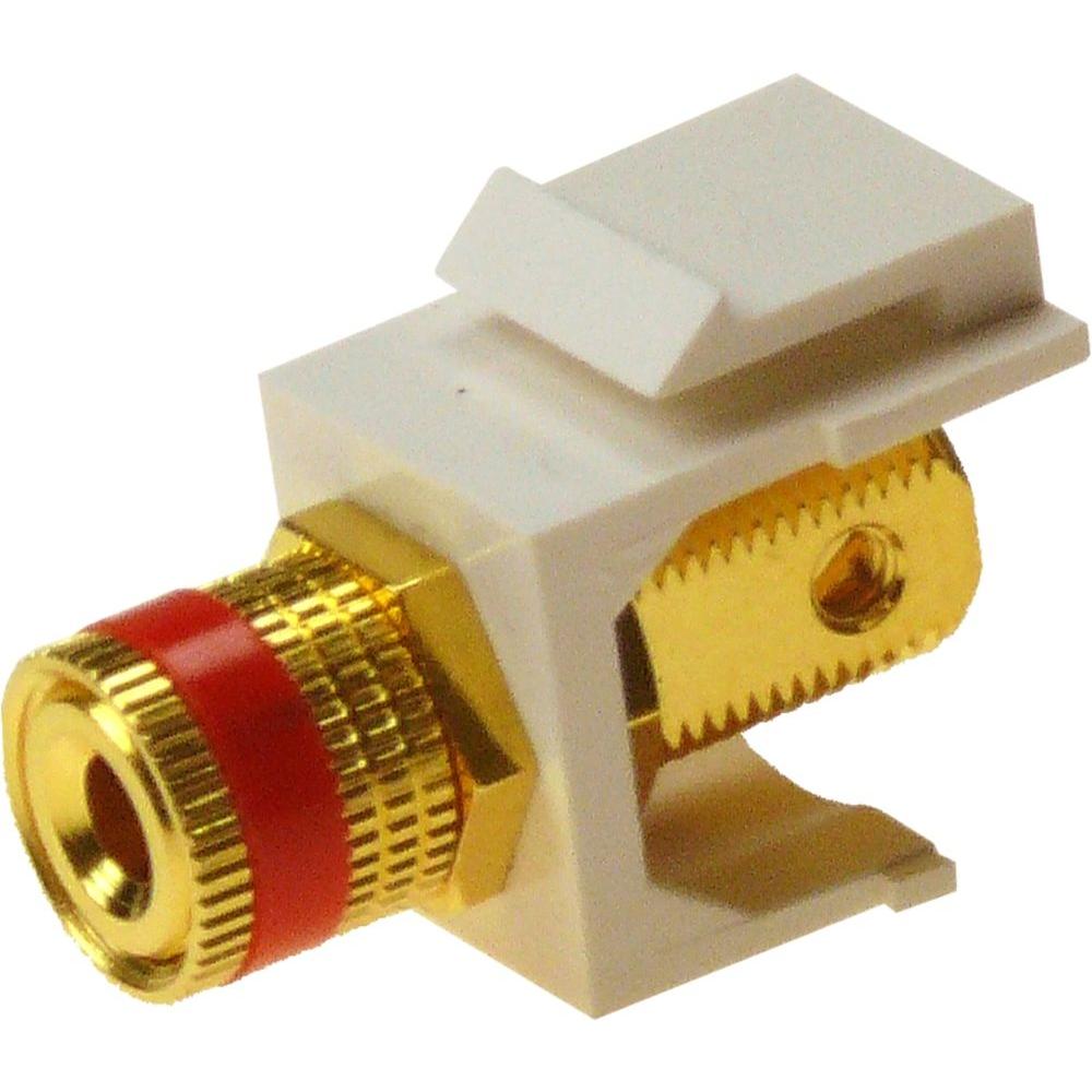 NTW Speaker Post Red SnapIn Keystone Jack WhiteNJK/AVSPO/RD/W