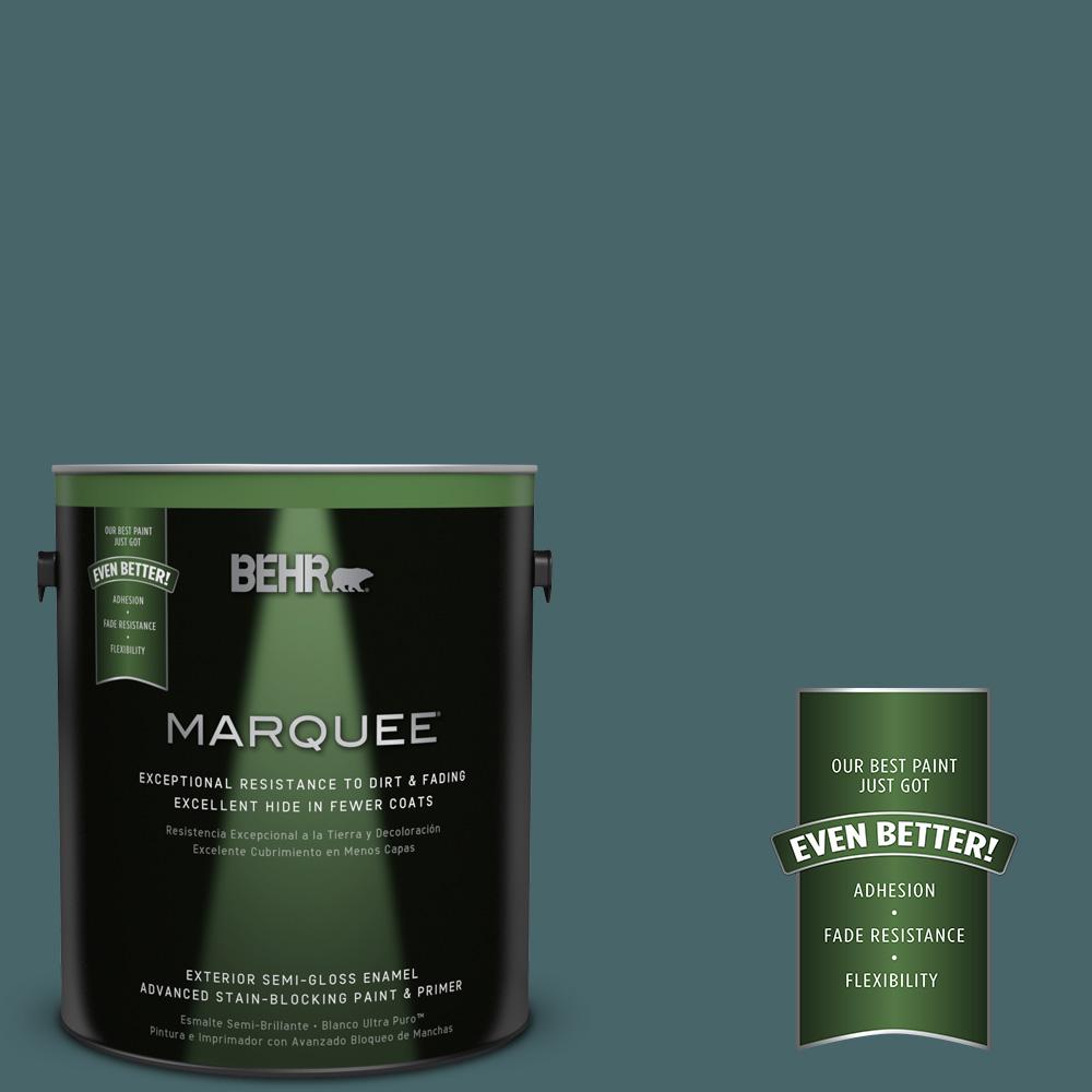 BEHR MARQUEE 1-gal. #500F-7 Mythic Forest Semi-Gloss Enamel ...