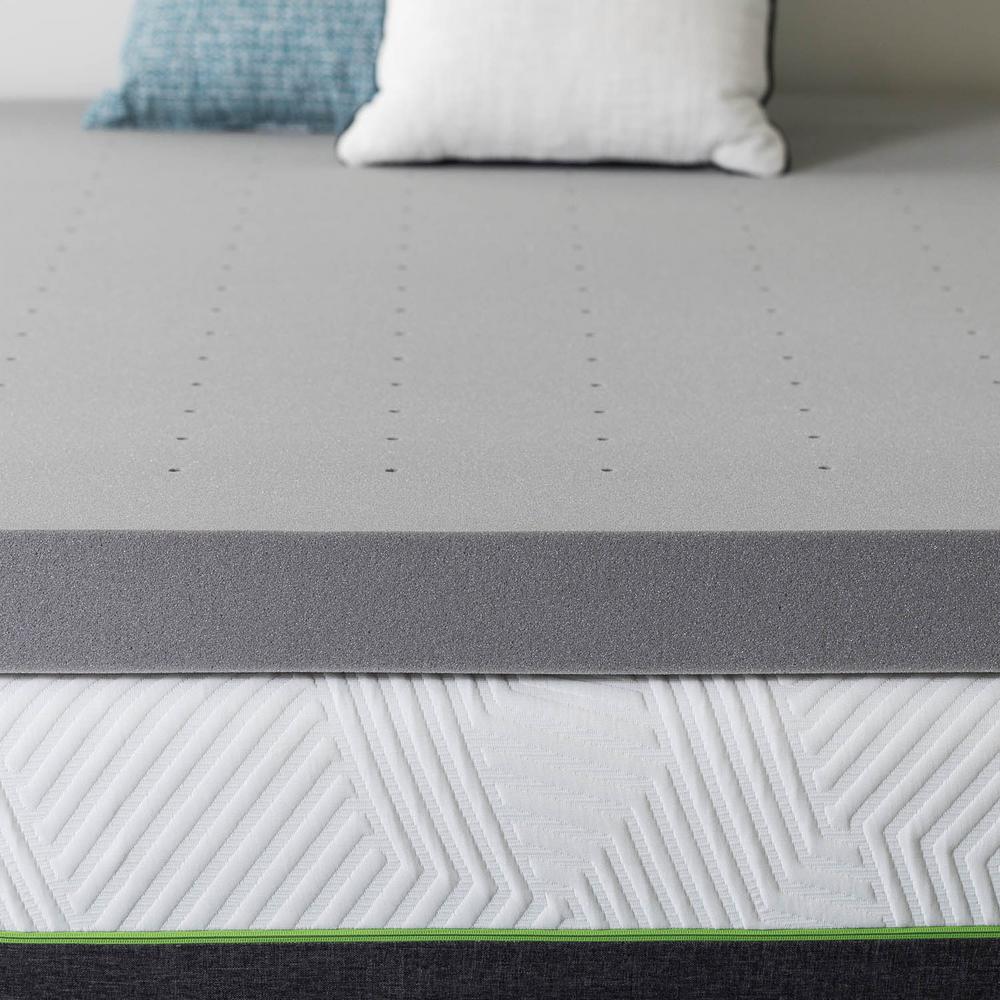 Lucid 4 in. Twin XL Bamboo Charcoal Memory Foam Mattress Topper