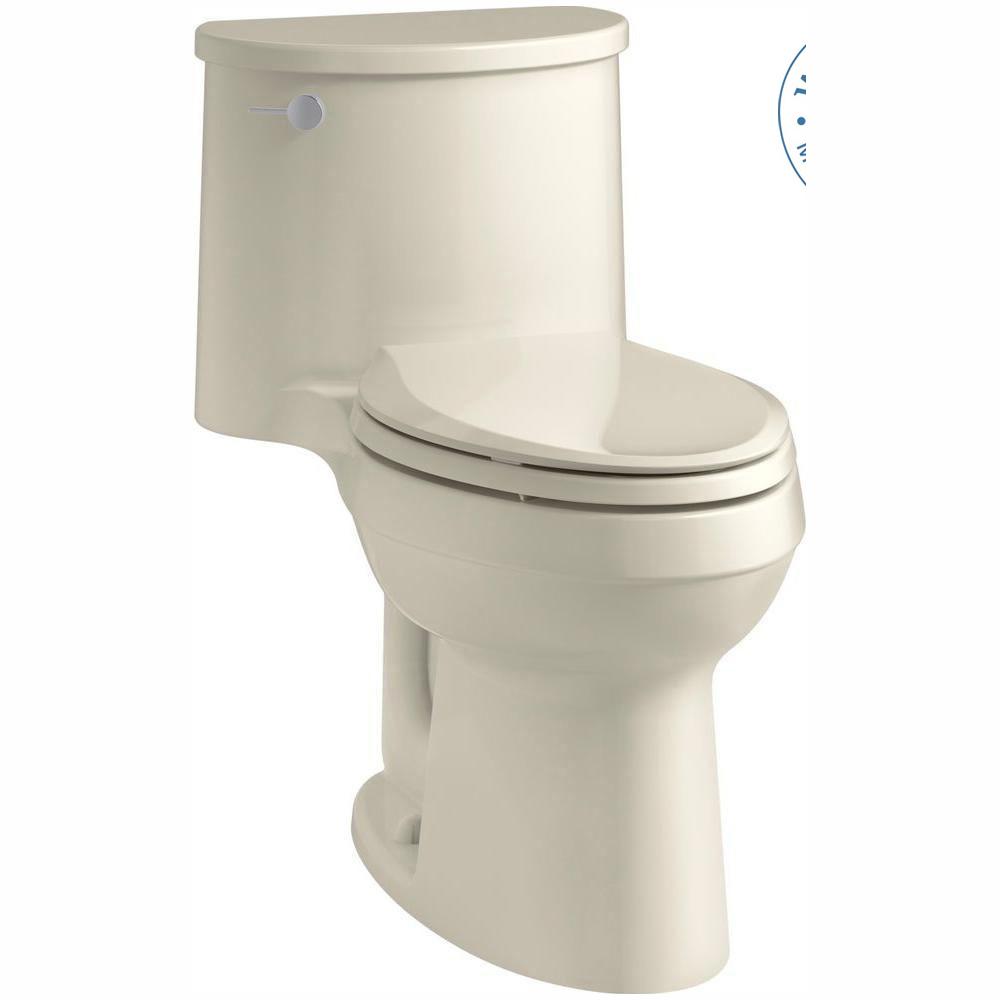 KOHLER Adair Comfort Height 1-piece 1.28 GPF Single Flush Elongated ...