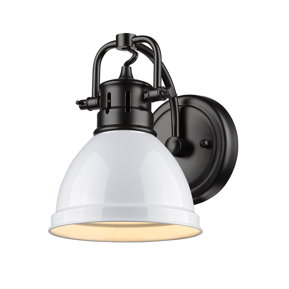 Golden Lighting Duncan Collection Black 1 Light Bath Sconce Golden Lighting Duncan Collection Black