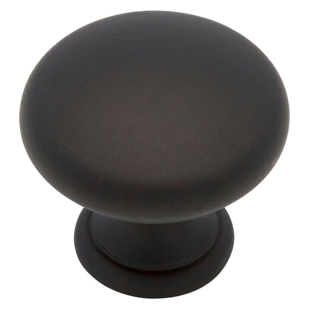Stone Mill Hardware 1.25 in. Matte Black Round KnobCP2175MB