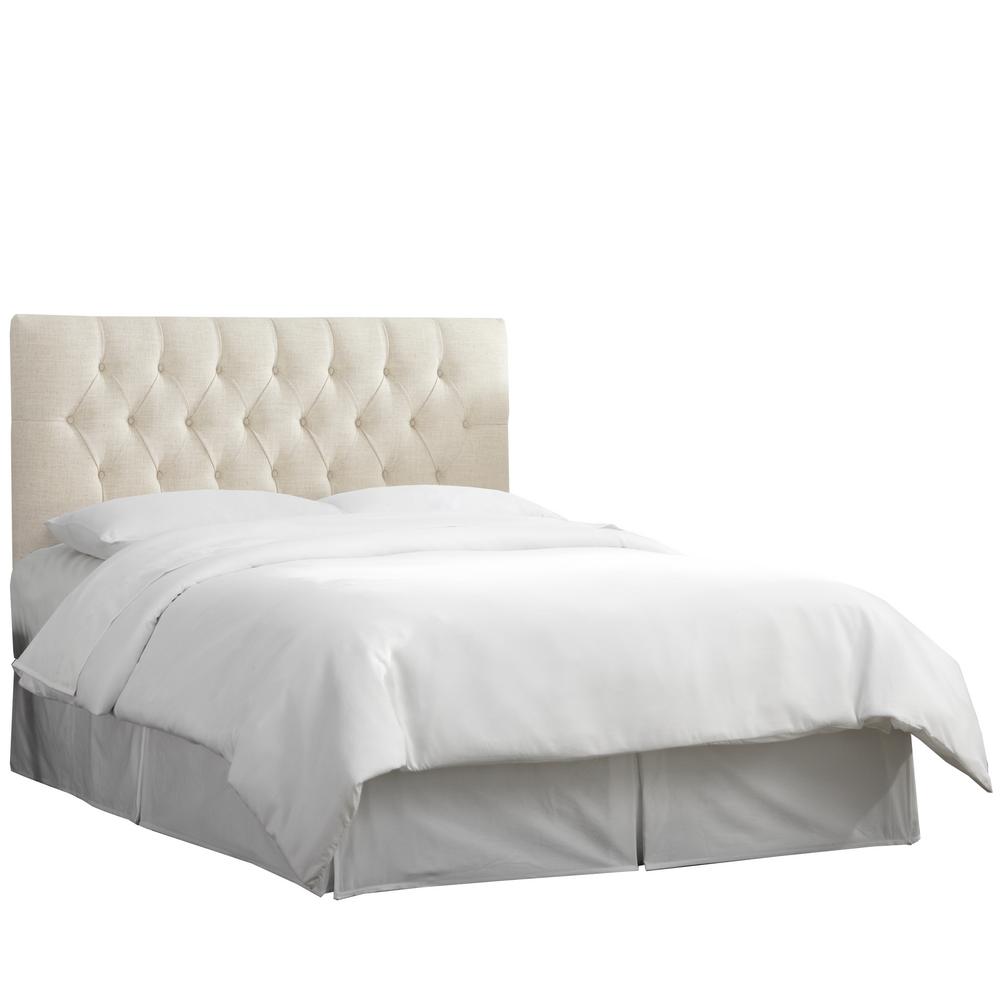 Linen Talc California King Diamond Tufted Headboard 544clnntlc The Linen Talc California King Diamond Tufted Headboard
