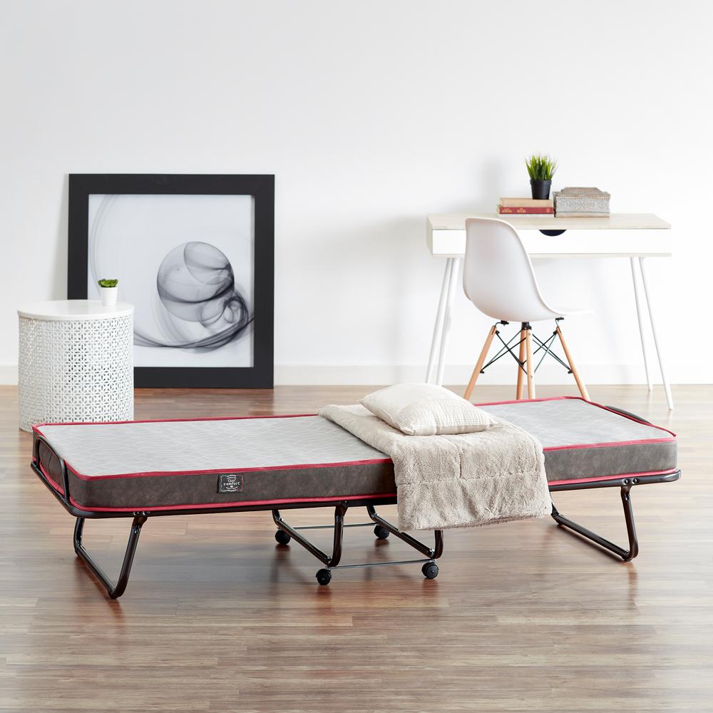 Firstime Co 74 In Ciao Comfort Dark Gray 4 Rollaway Twin