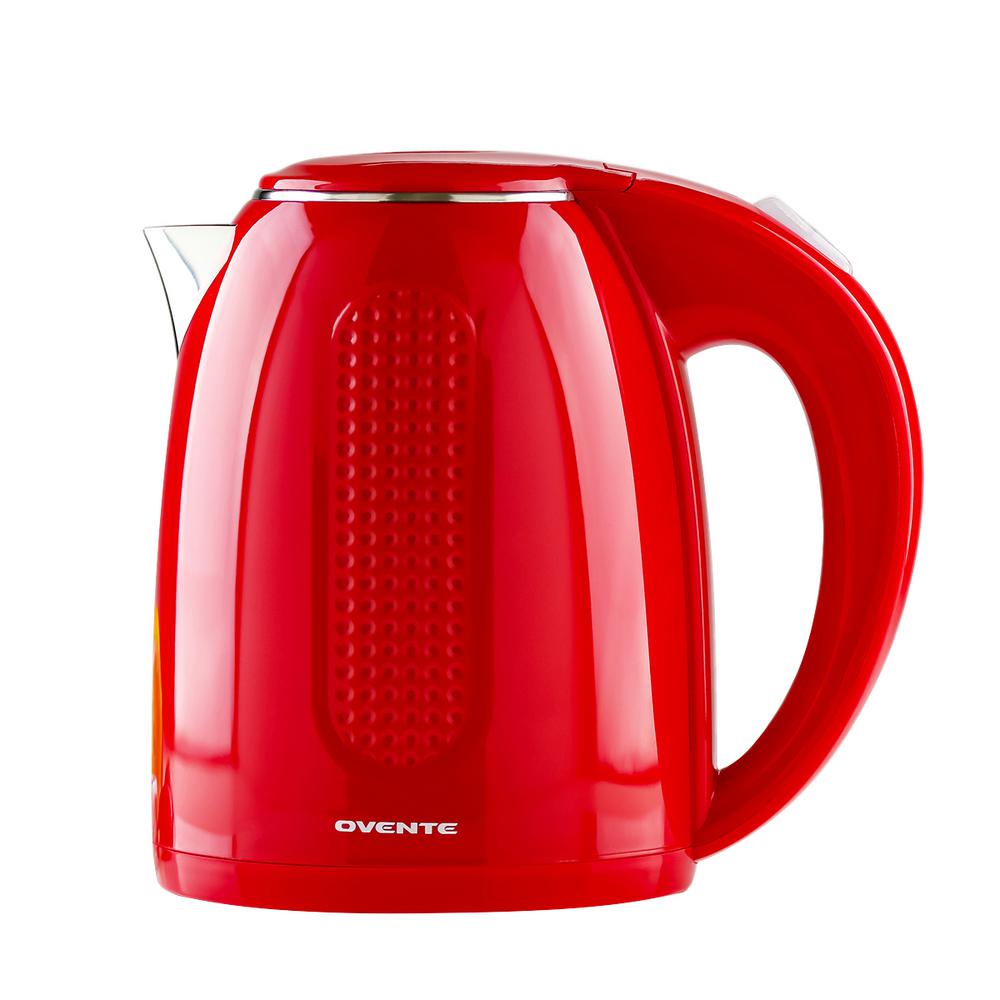 red electric teapot
