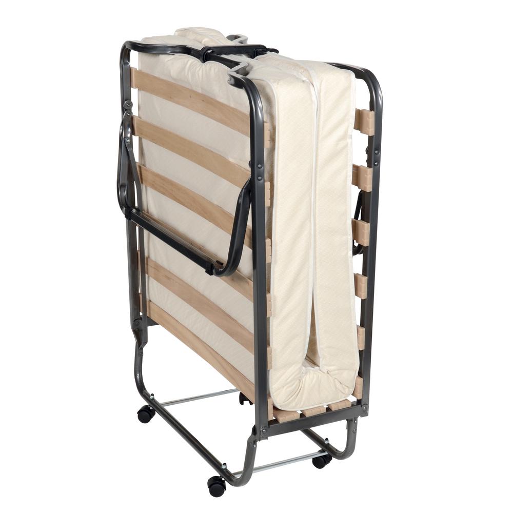 Linon Home Decor Tepperman UPS Folding Bed with Twin MattressTHD00463