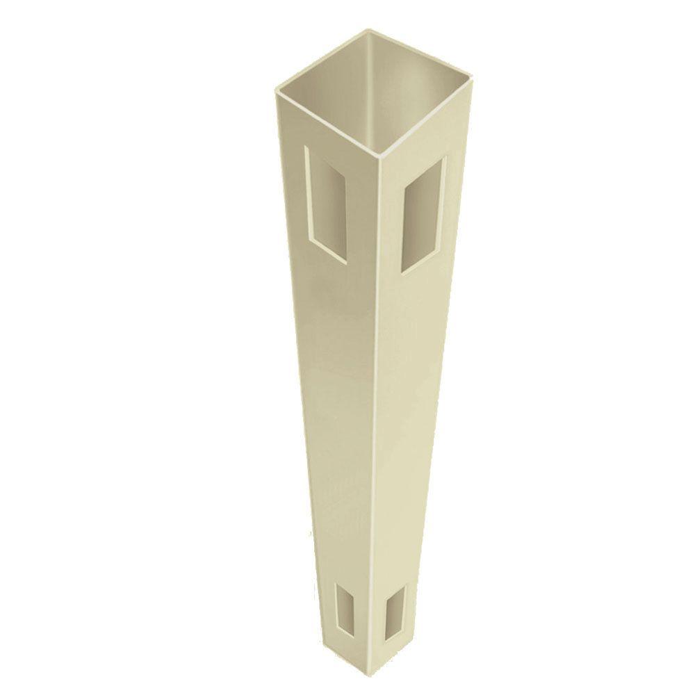 Veranda 5 in. x 5 in. x 8 ft. Sand Vinyl Routed Fence Corner Post